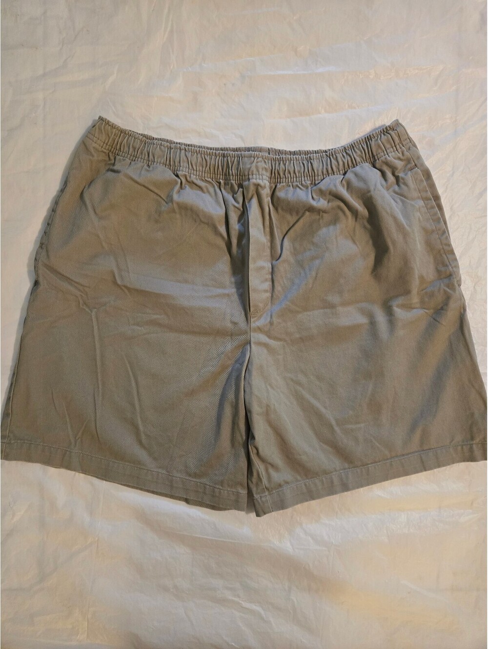 Cherokee Men's XL Khaki Shorts 36W Elastic Waist Cotton Casual